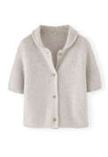 Cardigan mit Waffelmuster, Hellgrau, webstill