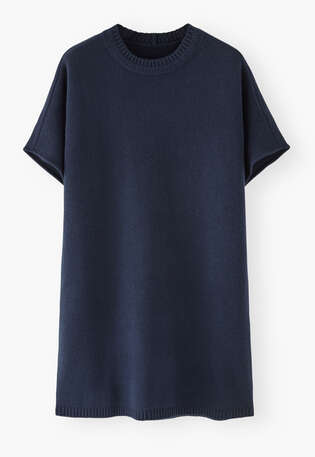 Strickkleid mit Dolman-&Auml;rmeln, Indigo, webstill