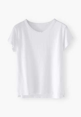 Jersey-T-Shirt, Wei&szlig;, webstill