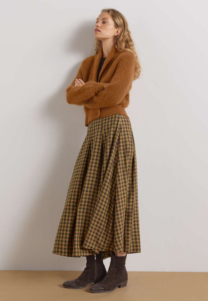Cardigan mit Schalkragen, Gebranntes Orange, completeTheLook