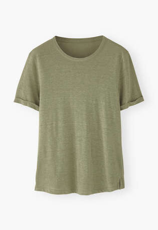Jersey-T-Shirt, Salbeigr&uuml;n, webstill