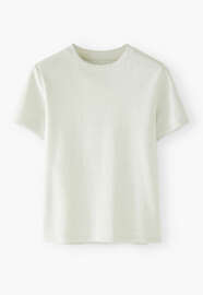 T-Shirt aus geripptem Jersey, Frost, webstill