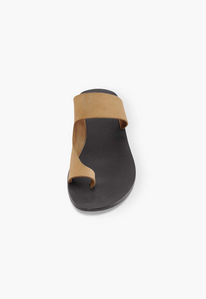 Sandalen zum Hineinschl&uuml;pfen, Schwarz/Oliv, completeTheLook