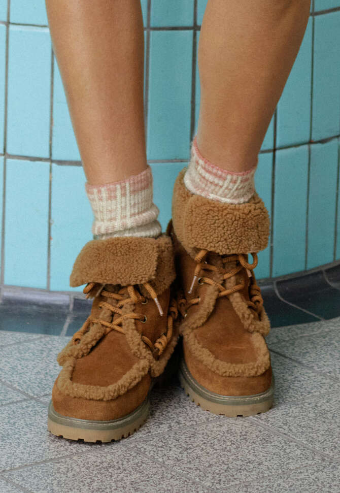 Gemusterte Socken, Rosa, completeTheLook
