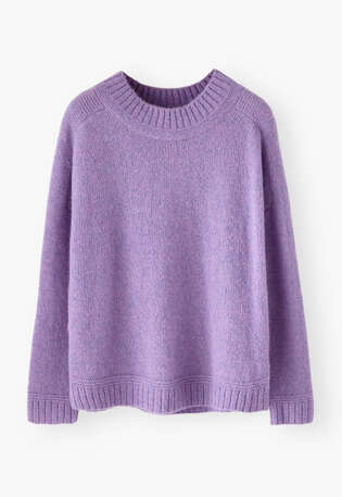 Strickpullover, Flieder, webstill