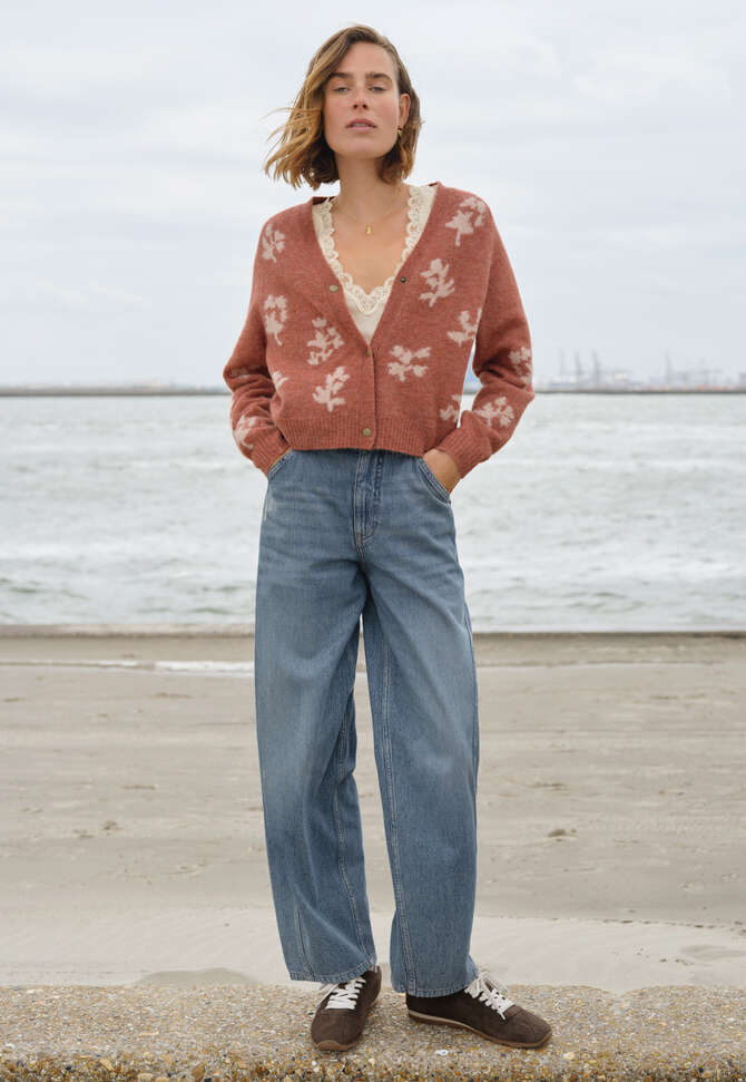 Jersey-Tr&auml;ger-Top mit Spitze, Off-white, completeTheLook