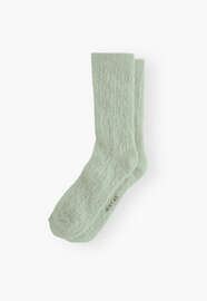 Socken im Spitzenmuster, Helles Gr&uuml;n, webstill