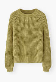 Raglanpullover, Limette, webstill