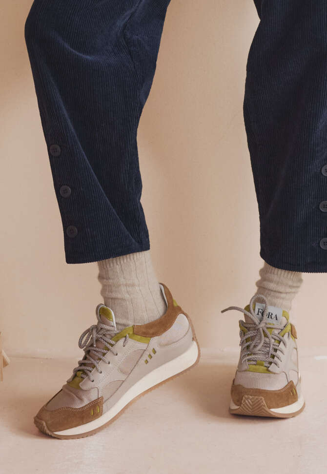 Gerippte Socken, Natur, completeTheLook