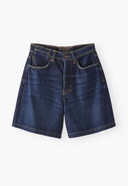 Denim-Shorts, Dunkle Waschung, webstill