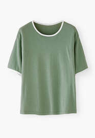Jersey-T-Shirt, Eukalyptus, webstill