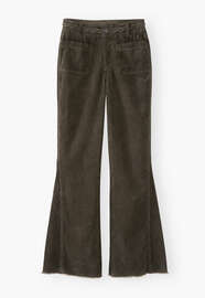 Cordhose mit geflochtenem Detail, Khaki-Kohlschwarz, webstill