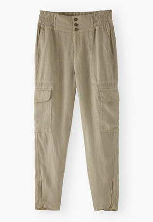 Cargohose, Blasses Khaki, webstill