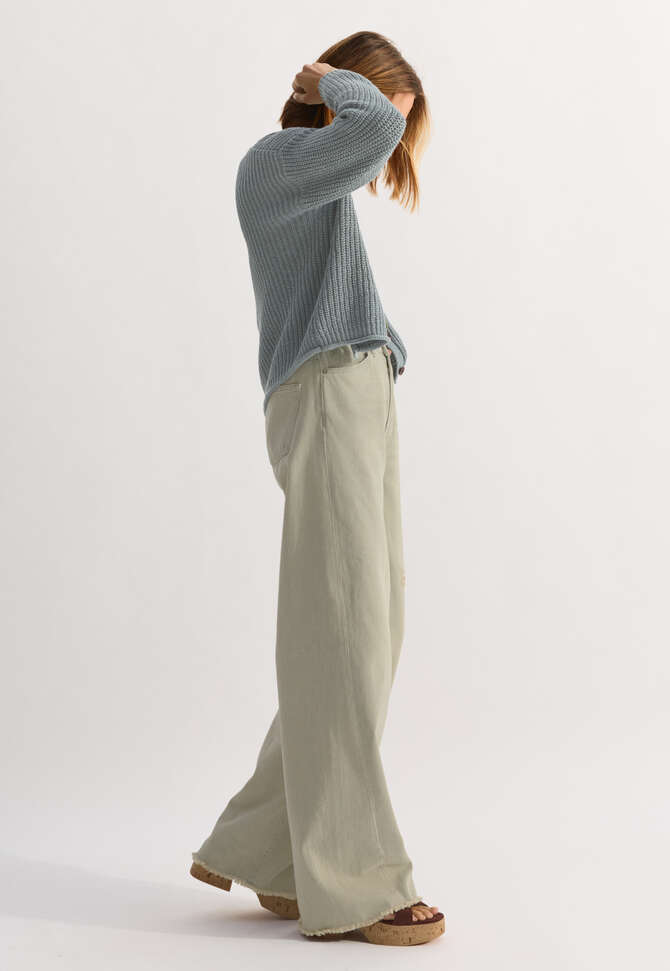 Cardigan mit V-Ausschnitt, Blaugrau, completeTheLook