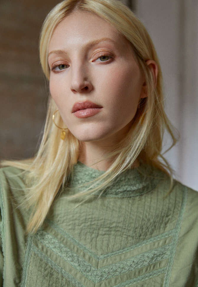 Bluse mit Biesen, Gewaschenes Farngr&uuml;n, completeTheLook