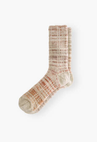 Gemusterte Socken, Rosa, webstill