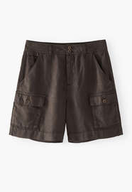 Utility-Shorts, Dunkle Schokolade, webstill