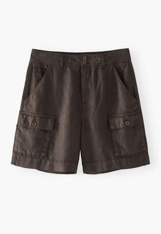 Utility-Shorts, Dunkle Schokolade, webstill
