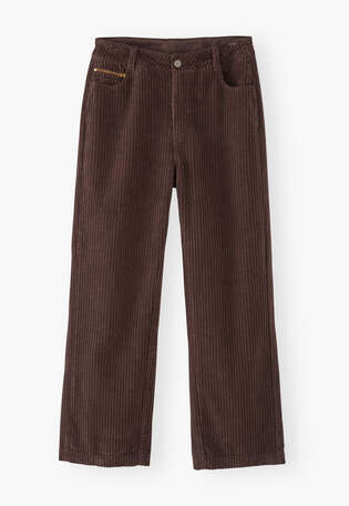Cropped-Cordhose, Schokolade, webstill