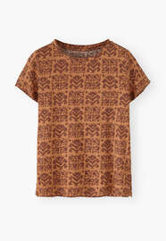 Bedrucktes T-Shirt, Rost, webstill