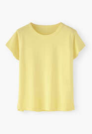 Jersey-T-Shirt, Zartes Zitronengelb, webstill