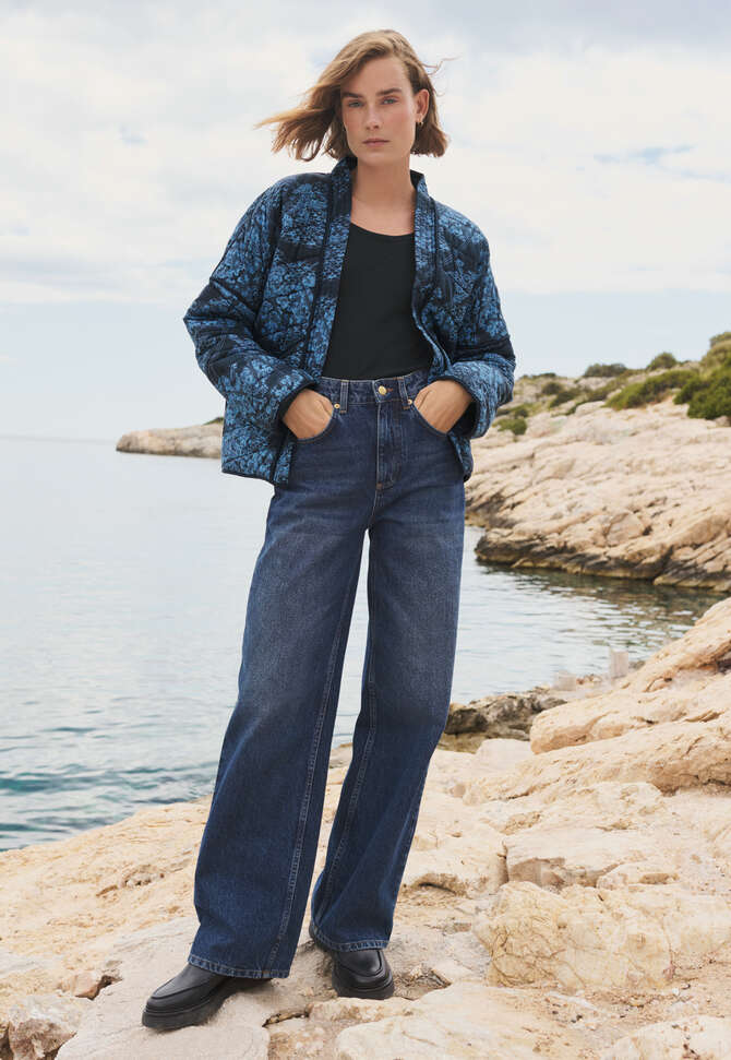 Top mit U-Ausschnitt, Schwarz, completeTheLook
