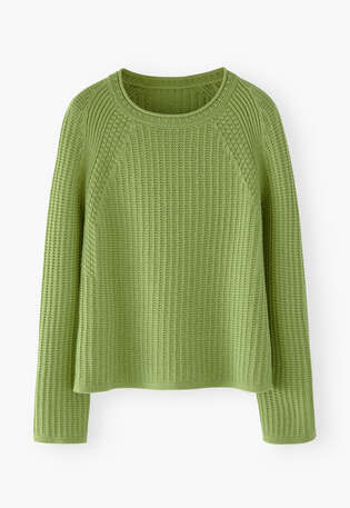 Raglanpullover, Apfel, webstill
