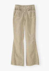 Cordhose mit geflochtenem Detail, Rehbraun, webstill