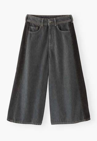 Denim Culotte, Graue Waschung, webstill