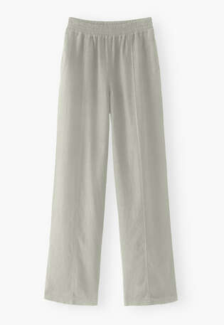 Entspannte Hose, Salbeigrau, webstill