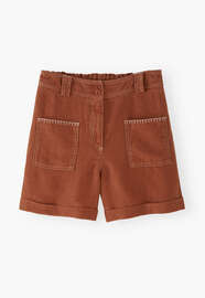 Shorts mit aufgesetzten Taschen, Rauchiges Ozeanblau, webstill