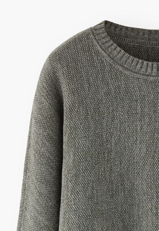 Perlmuster-Pullover, Waldgrau, completeTheLook