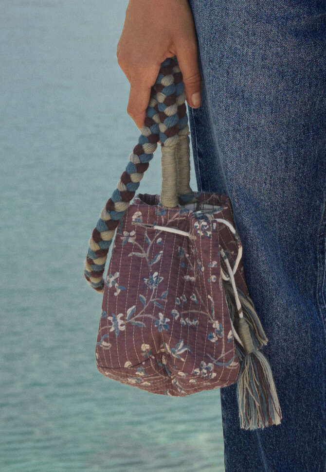 Bedruckte Crossbody-Tasche, Pflaume, completeTheLook