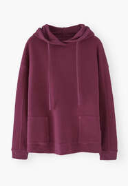 Fleece-Hoodie, Boysenbeere, webstill