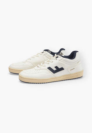 Schn&uuml;r-Sneaker, Wei&szlig;/Vanille/Navyblau, webstill