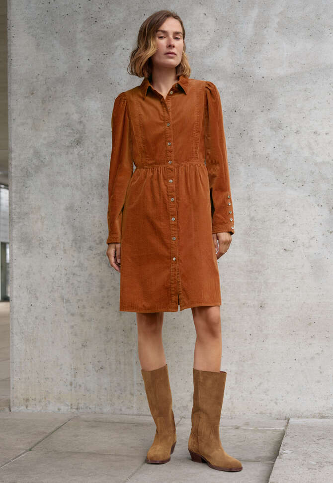 Durchgekn&ouml;pftes Kleid, Helles Kupfer, completeTheLook