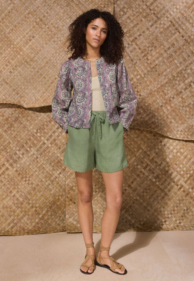 Bedruckte Wendejacke, Elfenbein/Mauve, completeTheLook
