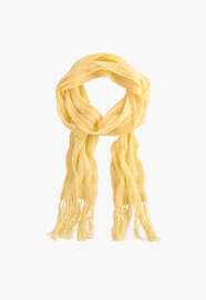 Strickschal, Warmes Zitronengelb, webstill