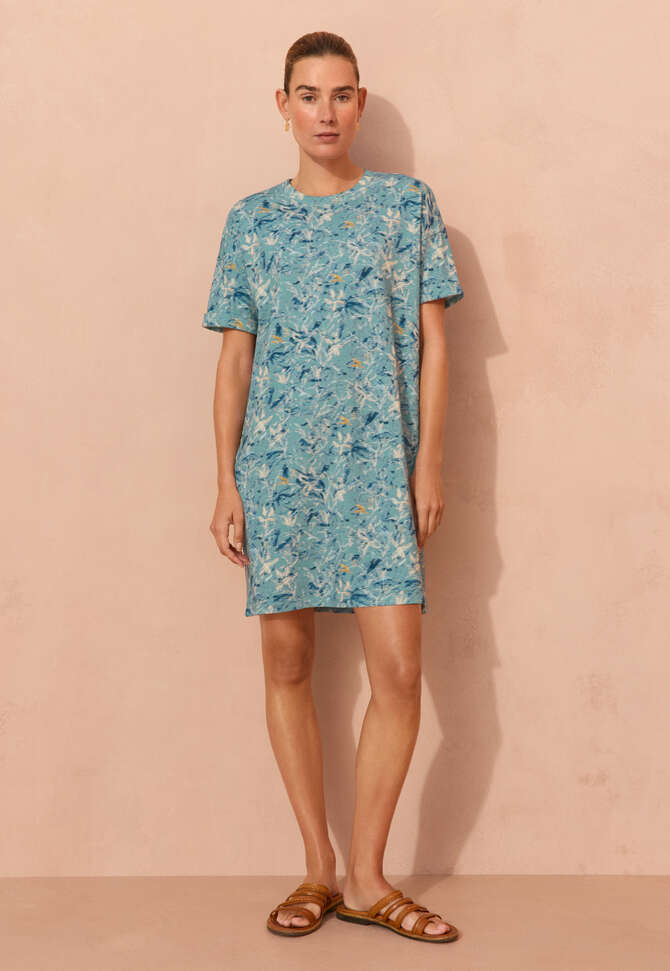 Kleid mit Print, Aqua, completeTheLook
